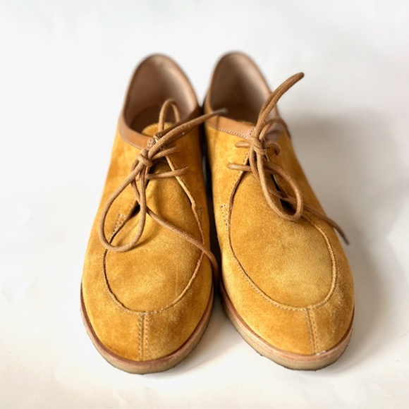 Clarks Original Mustard Suede Woman's Heel Loafer Size 10 - Picture 5 of 9